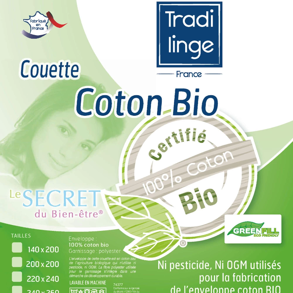 Couette coton Bio